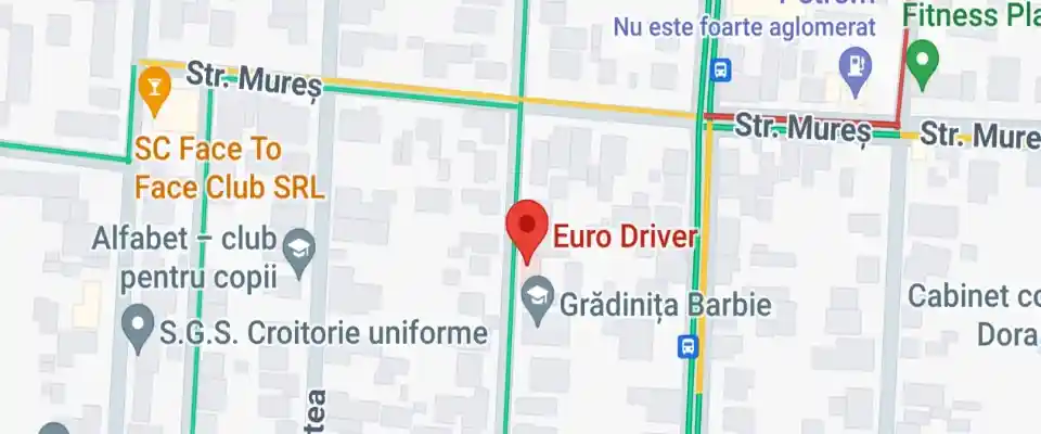 Google Maps cu direcția Școala de șoferi Euro Driver Company Timișoara. Școala de șoferi Euro Driver Company Timișoara.